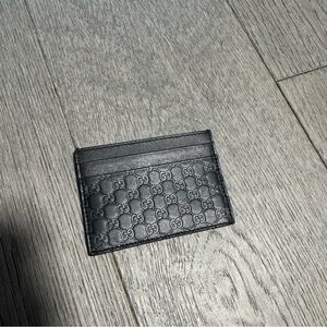 Gucci monogram leather card holder